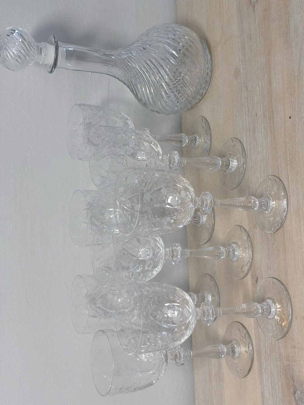 8-piece Bohemia Queen Lace Crystal Goblet Glasses
